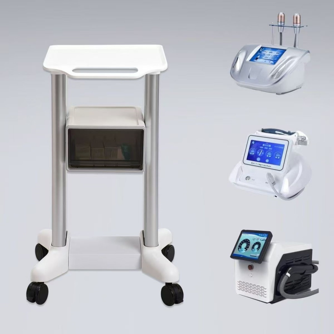 Medical Lab Officer - 医療用トロリー収納カート、取り外し可能な引き出し付き、超音波、歯科クリニック、ラボ、オフィス用の車輪付きローリングラボトレイカート