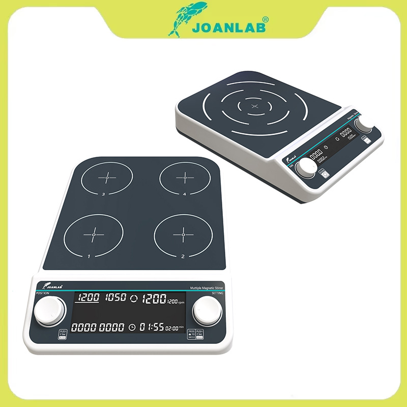 Magnetic Stirrer Hotplate - 4 ステーション 6 ポジション複数磁気スターラーホットプレートデジタルディスプレイラボスターラー磁気ミキサー加熱