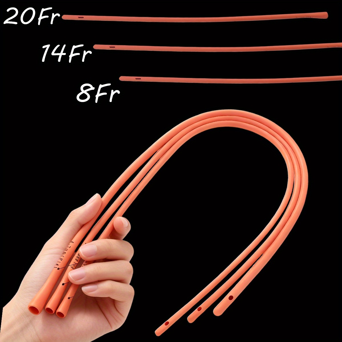 Medical Health Lab - 8Fr/14Fr/20Fr レッドラテックス医療用チューブ - 耐久性、柔軟性、ねじれ防止性に優れた実験室および臨床用輸送チューブ
