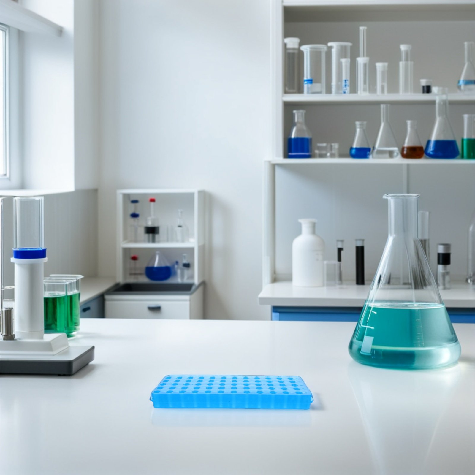 Laboratory Centrifuge - 5個入りプラスチック製遠心管ラック 60ポジション 厚手ラボチューブホルダー 0.5ml 1.5mlチューブ用 研究所科学実験用