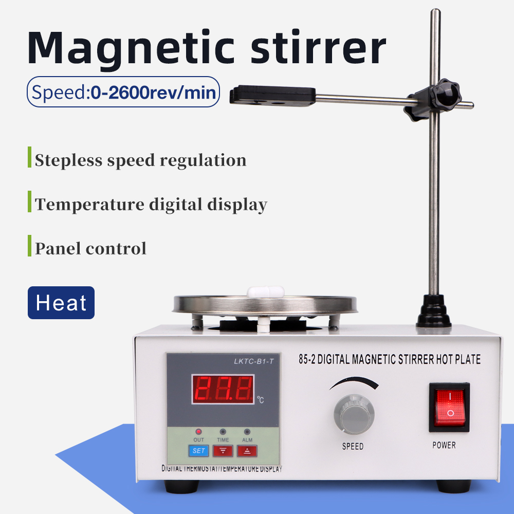 Magnetic Stirrer Hotplate - 1L ホットプレート磁気スターラー 85-2 恒温ミキサー 220V 加熱磁気ミキサー研究室用調節可能なデジタルスターラー