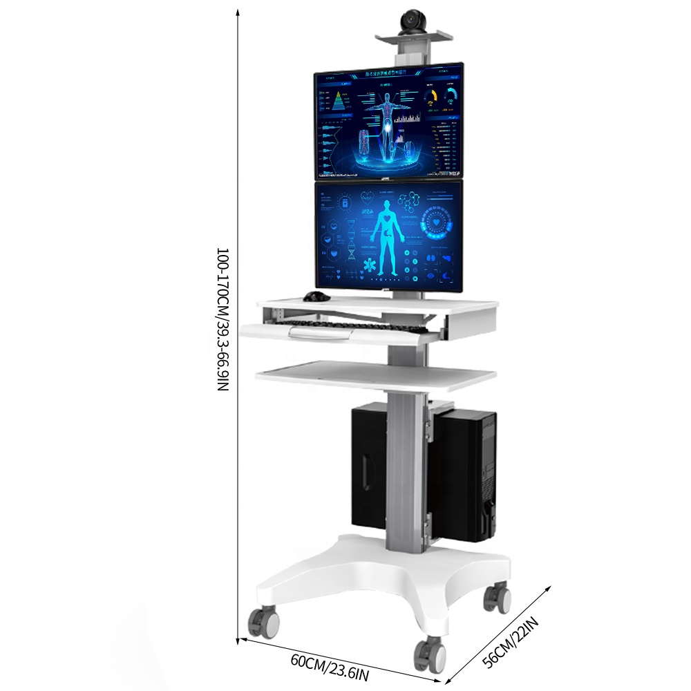 モダンスタイルのモバイル調整可能な病院医療用トロリーカート（ - Medical Lab Officer のレビューと価格
