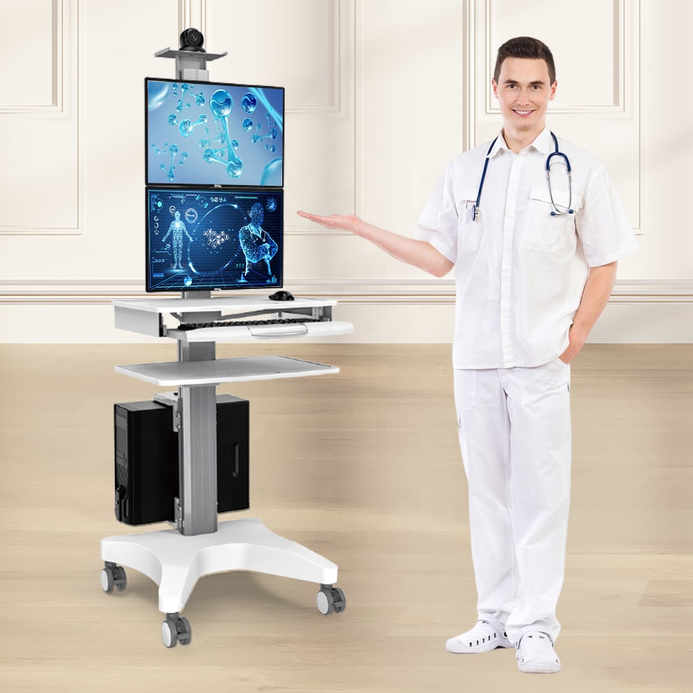 モダンスタイルのモバイル調整可能な病院医療用トロリーカート（ - Medical Lab Officer のレビューと価格