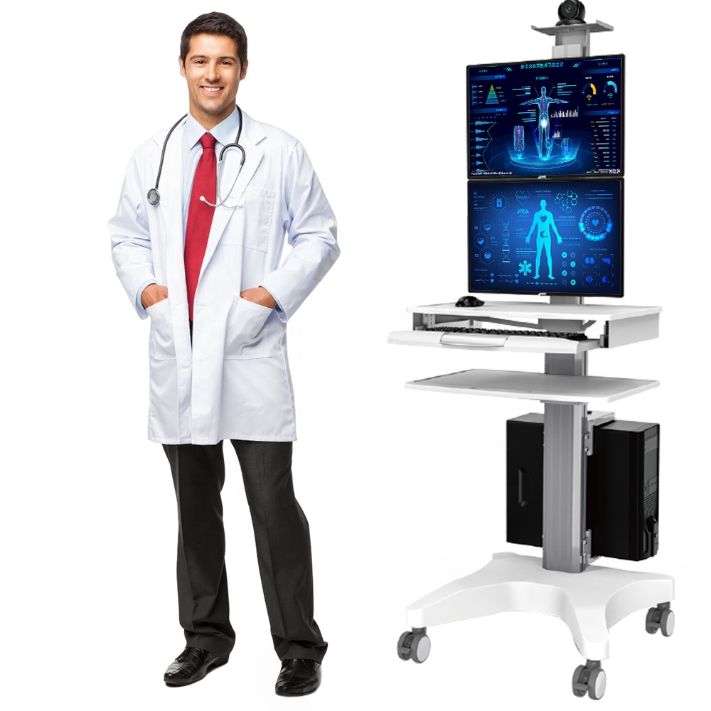 モダンスタイルのモバイル調整可能な病院医療用トロリーカート（ - Medical Lab Officer のレビューと価格