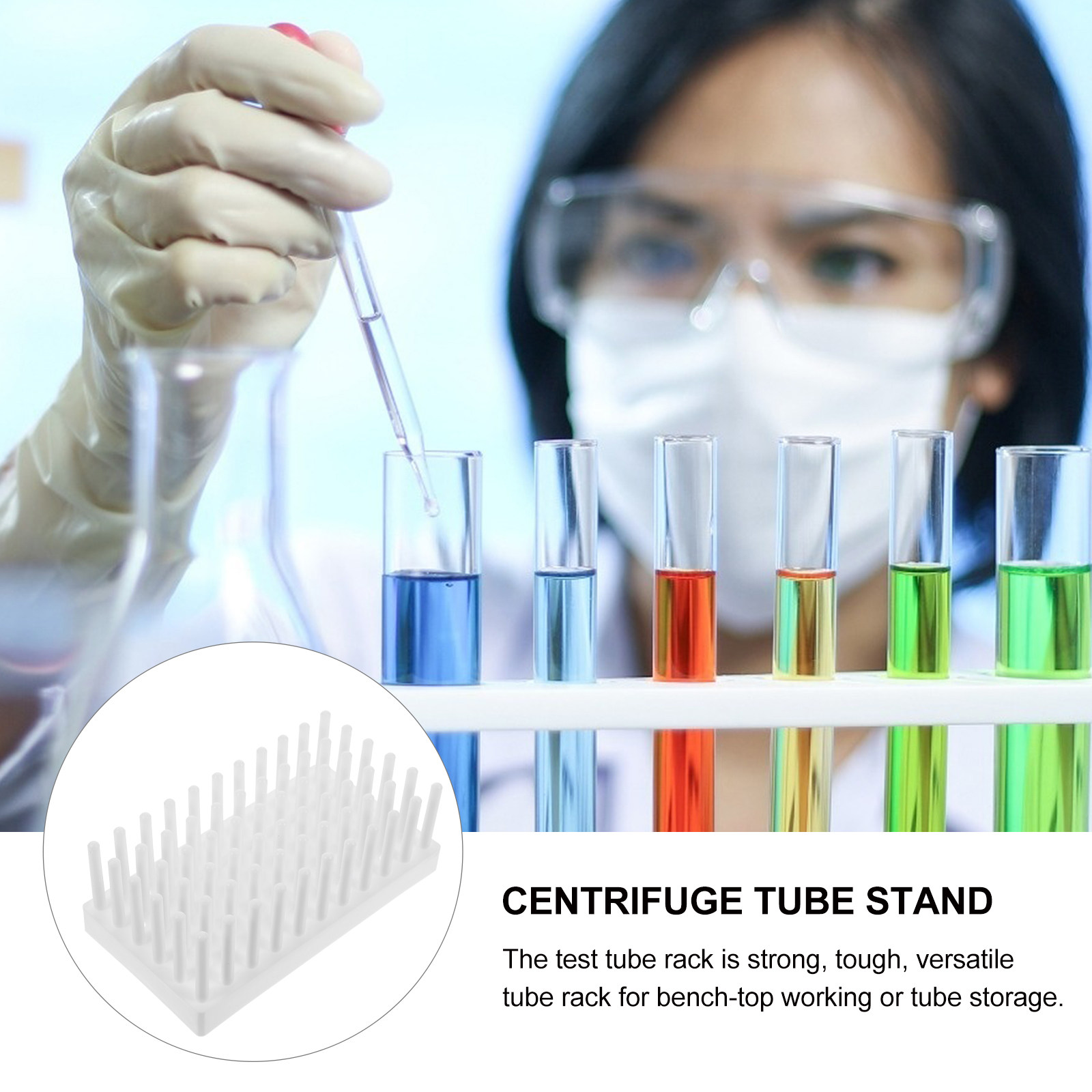 1個入り試験管乾燥ラック、頑丈で多用途、実験室のベンチトップ - Laboratory Centrifuge のレビューと価格