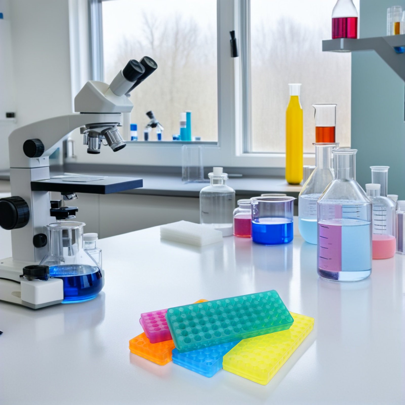 5個入りプラスチック製遠心管ラック 60ポジション 厚手ラボ - Laboratory Centrifuge のレビューと価格