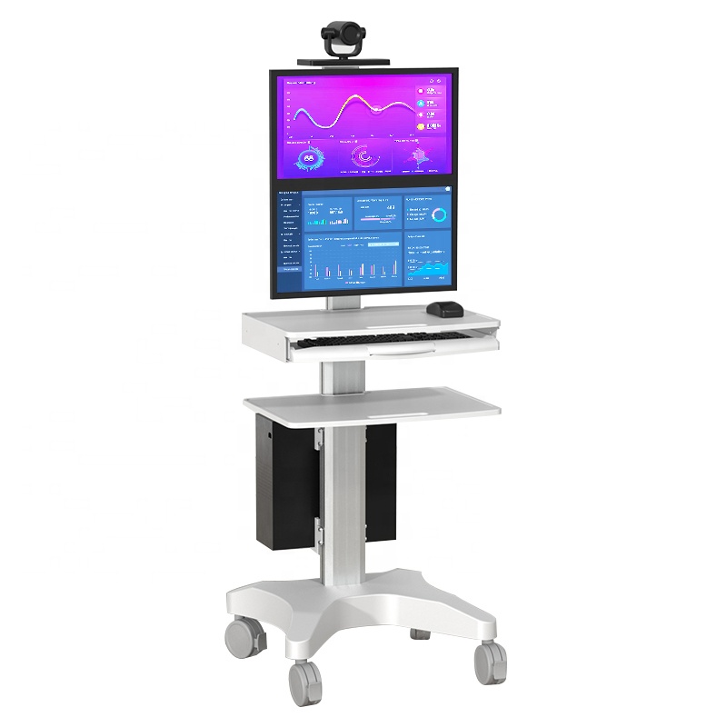 モバイル調整式病院医療用トロリーカート（2つのモニターマウン - Medical Lab Officer のレビューと価格